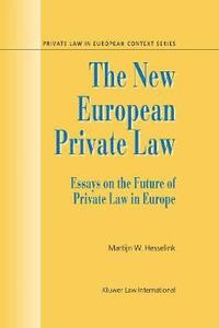 bokomslag The New European Private Law