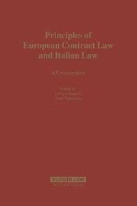 bokomslag Principles of European Contract Law and Italian Law