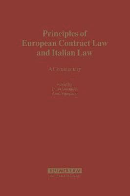 bokomslag Principles of European Contract Law and Italian Law