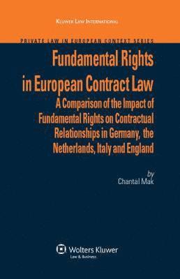 bokomslag Fundamental Rights in European Contract Law
