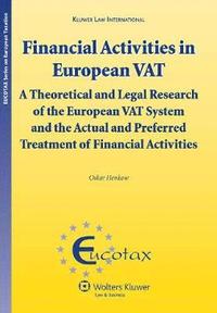 bokomslag Financial Activities in European VAT