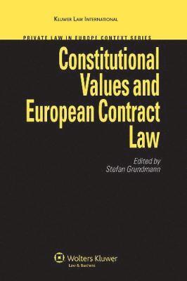 bokomslag Constitutional Values and European Contract Law