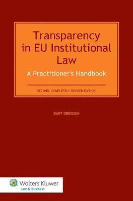 bokomslag Transparency in EU Institutional Law: A Practitioner's Handbook