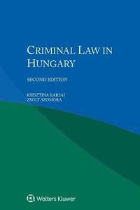 bokomslag Criminal Law in Hungary