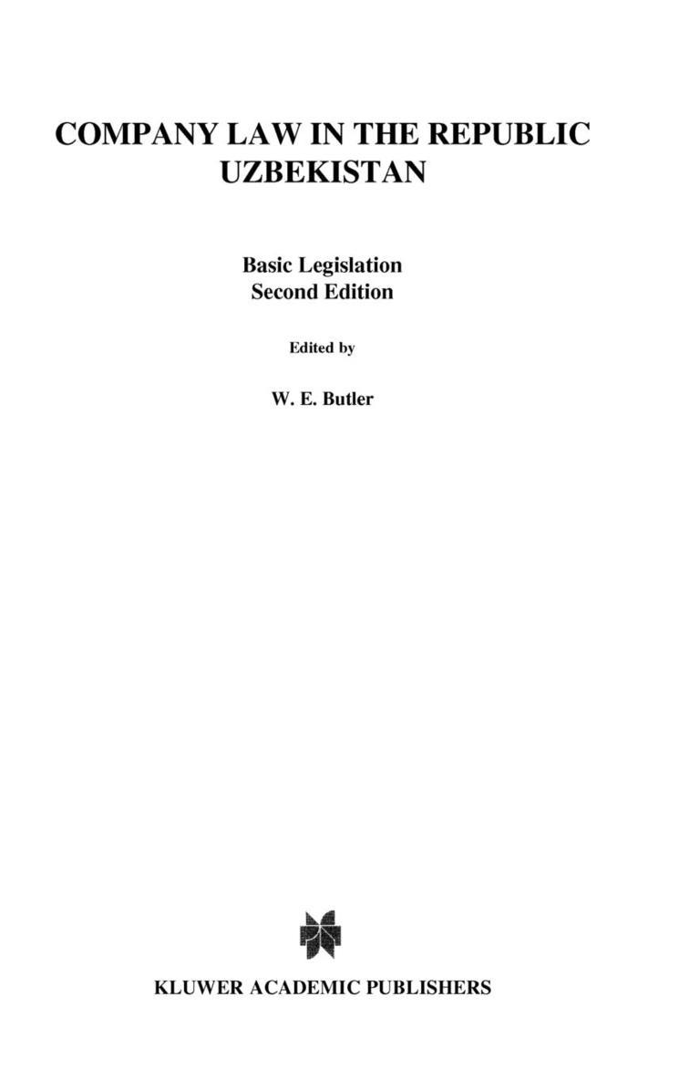 Company Law In The Republic Of Uzbekistan