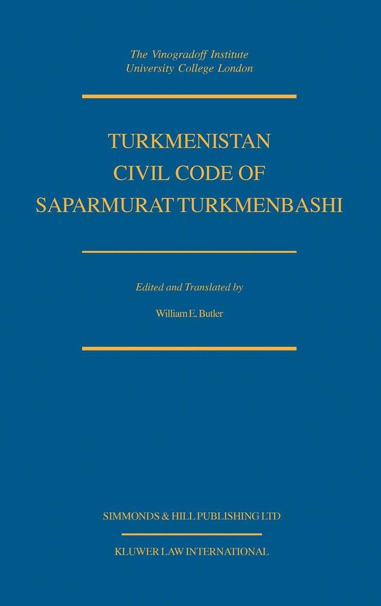 Turkmenistan Civil Code of Saparmurat Turkmenbashi