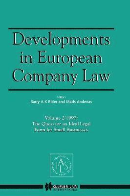 bokomslag Developments in European Company Law