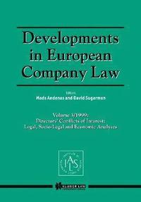bokomslag Developments in European Company Law