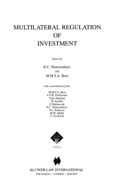 bokomslag Mutilateral Regulation of Investment