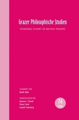 bokomslag Grazer Philosophische Studien: Internationale Zeitschrift Für Analytische Philosophie