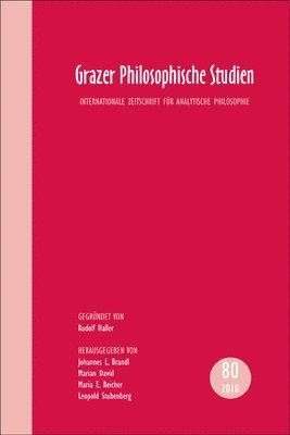 bokomslag Grazer Philosophische Studien, Vol. 80 - 2010