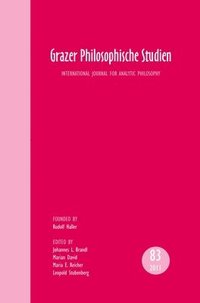bokomslag Grazer Philosophische Studien, Vol. 83 - 2011