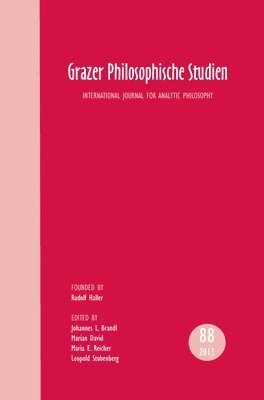 bokomslag Grazer Philosophische Studien, Vol. 88 - 2013