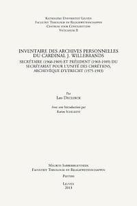 L. Declerck - Inventaire des archives personnelles du Cardinal J. Willebrands, Häftad