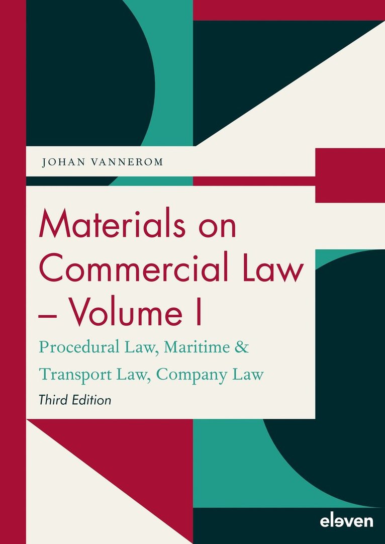 Johan Vannerom, J. Vannerom - Materials on Commercial Law - Volume I, Häftad