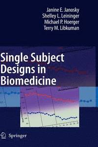 bokomslag Single Subject Designs in Biomedicine