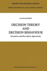 bokomslag Decision Theory and Decision Behaviour