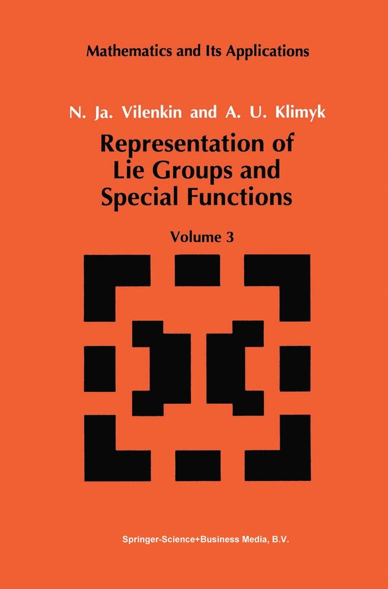 Representation of Lie Groups and Special Functions 1