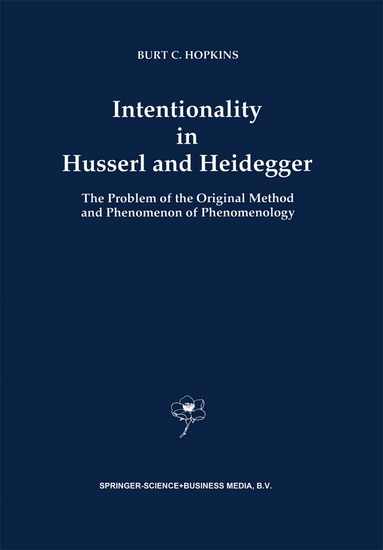 B.C. Hopkins - Intentionality in Husserl and Heidegger, Häftad