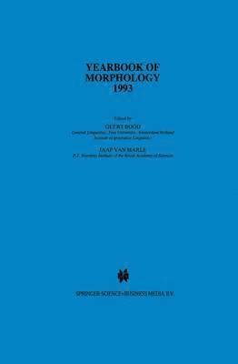 bokomslag Yearbook of Morphology 1993