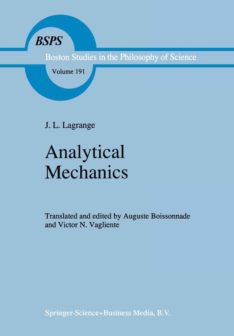 J.L. Lagrange, Joseph Louis Lagrange, J. L. Lagrange - Analytical Mechanics, Häftad