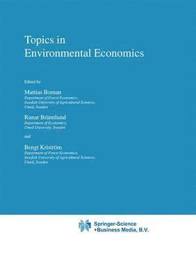 Topics in Environmental Economics 1