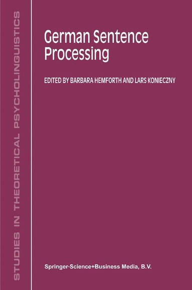 B. Hemforth, L. Konieczny - German Sentence Processing, Häftad