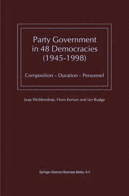 J.J. Woldendorp, Hans Keman, I. Budge, J. J. Woldendorp - Party Government in 48 Democracies (1945–1998), Häftad