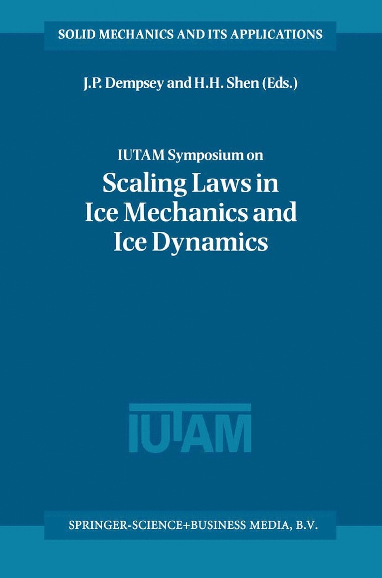 J.P. Dempsey, H.H. Shen, J. P. Dempsey, H. H. Shen - IUTAM Symposium on Scaling Laws in Ice Mechanics and Ice Dynamics, Häftad