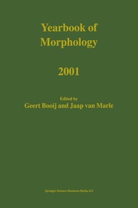 bokomslag Yearbook of Morphology 2001