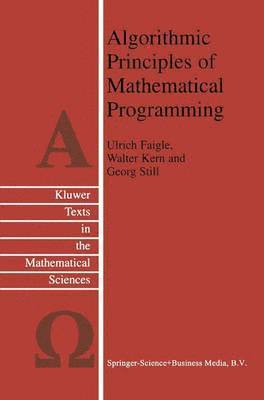 bokomslag Algorithmic Principles of Mathematical Programming
