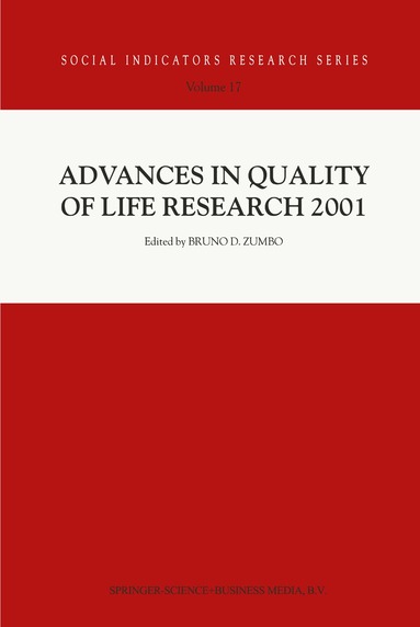 Bruno D. Zumbo - Advances in Quality of Life Research 2001, Häftad