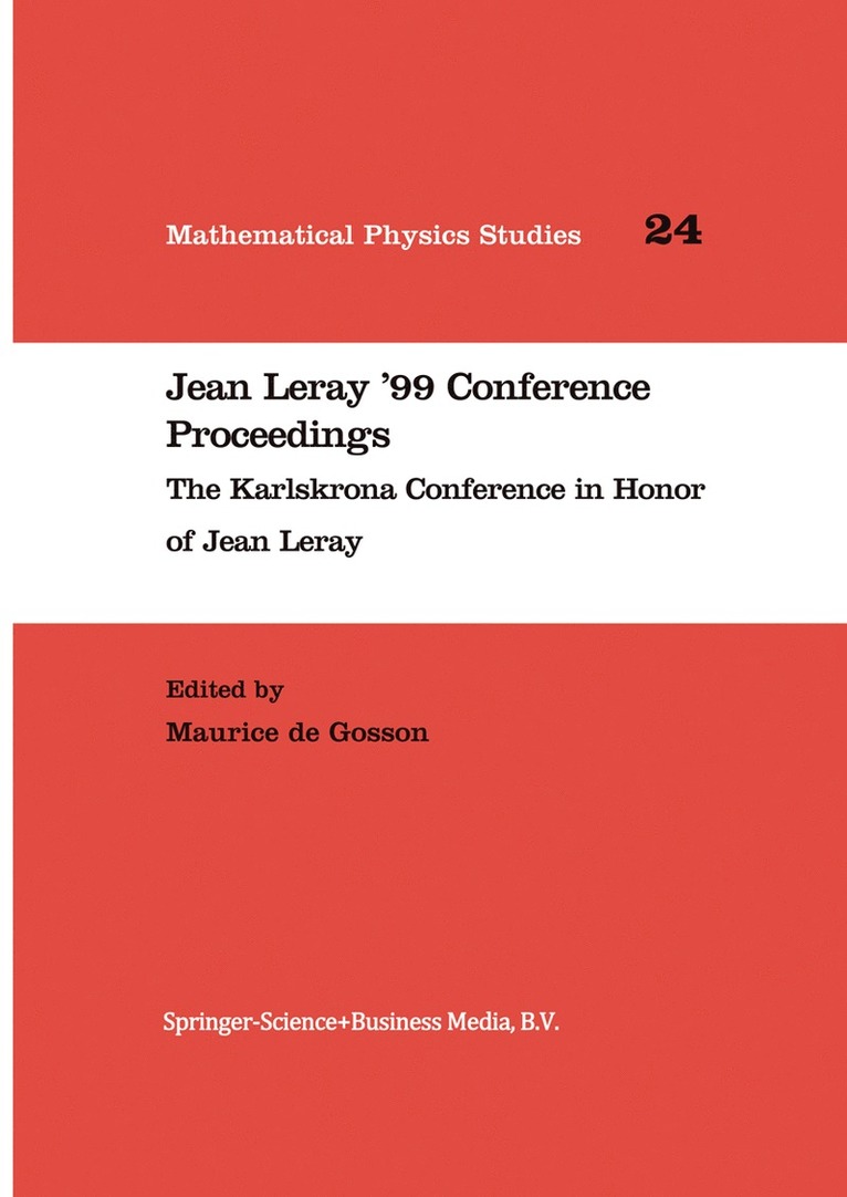 Maurice de Gosson, Maurice De Gosson - Jean Leray ’99 Conference Proceedings, Häftad