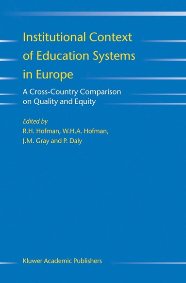 bokomslag Institutional Context of Education Systems in Europe