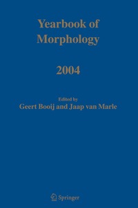 bokomslag Yearbook of Morphology 2004