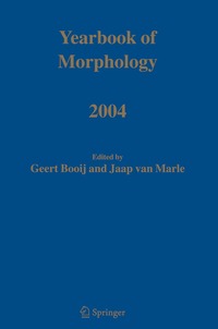 bokomslag Yearbook of Morphology 2004