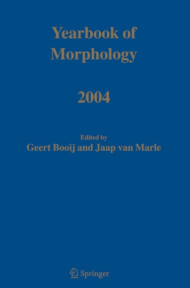 bokomslag Yearbook of Morphology 2004