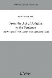 bokomslag From the Act of Judging to the Sentence