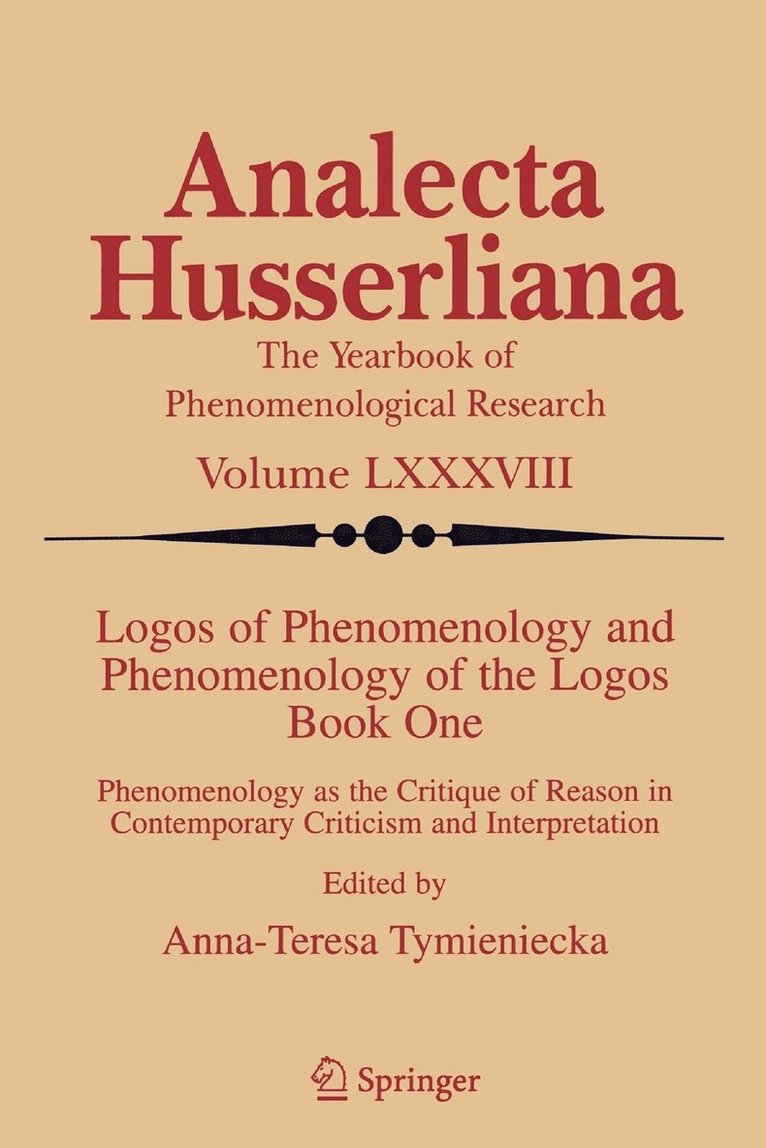 Logos of Phenomenology and Phenomenology of the Logos. Book One 1