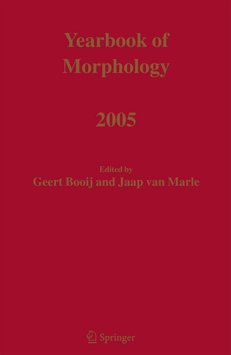 Yearbook of Morphology 2005 1