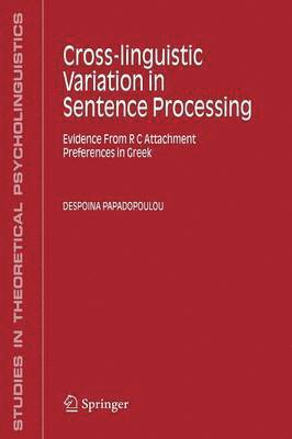 bokomslag Cross-linguistic Variation in Sentence Processing