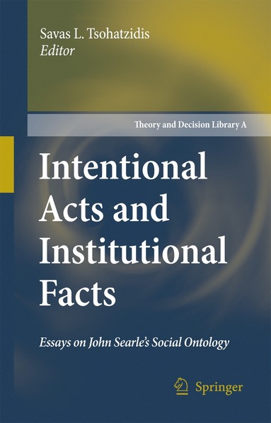 bokomslag Intentional Acts and Institutional Facts