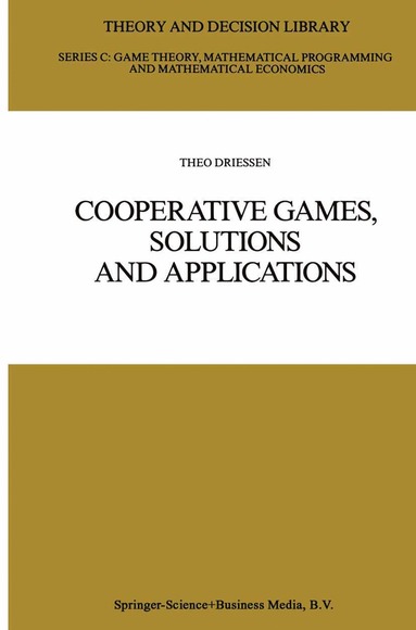 bokomslag Cooperative Games, Solutions and Applications