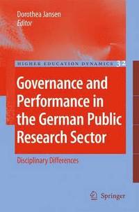 bokomslag Governance and Performance in the German Public Research Sector