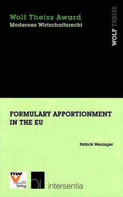 bokomslag Formulary Apportionment in the EU