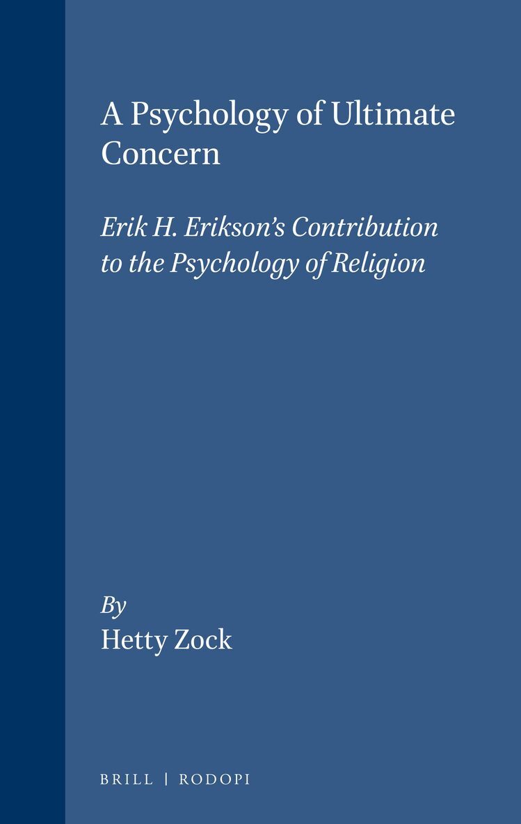 Hetty Zock - Psychology of Ultimate Concern, Häftad
