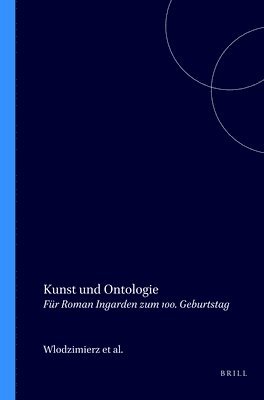 bokomslag Kunst und Ontologie