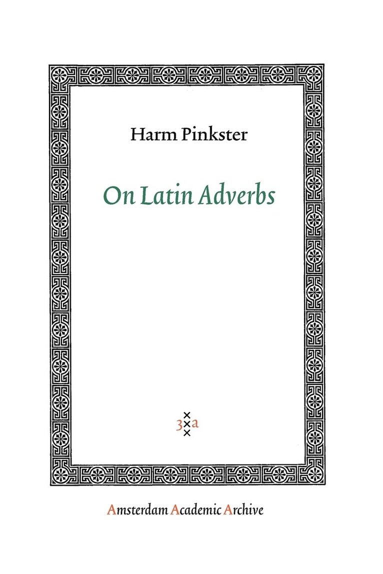 On Latin Adverbs 1