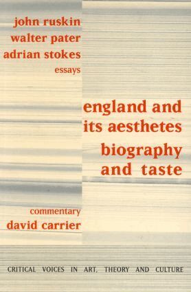 David Carrier - England and its Aesthetes, Häftad