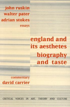 David Carrier - England and its Aesthetes, Häftad